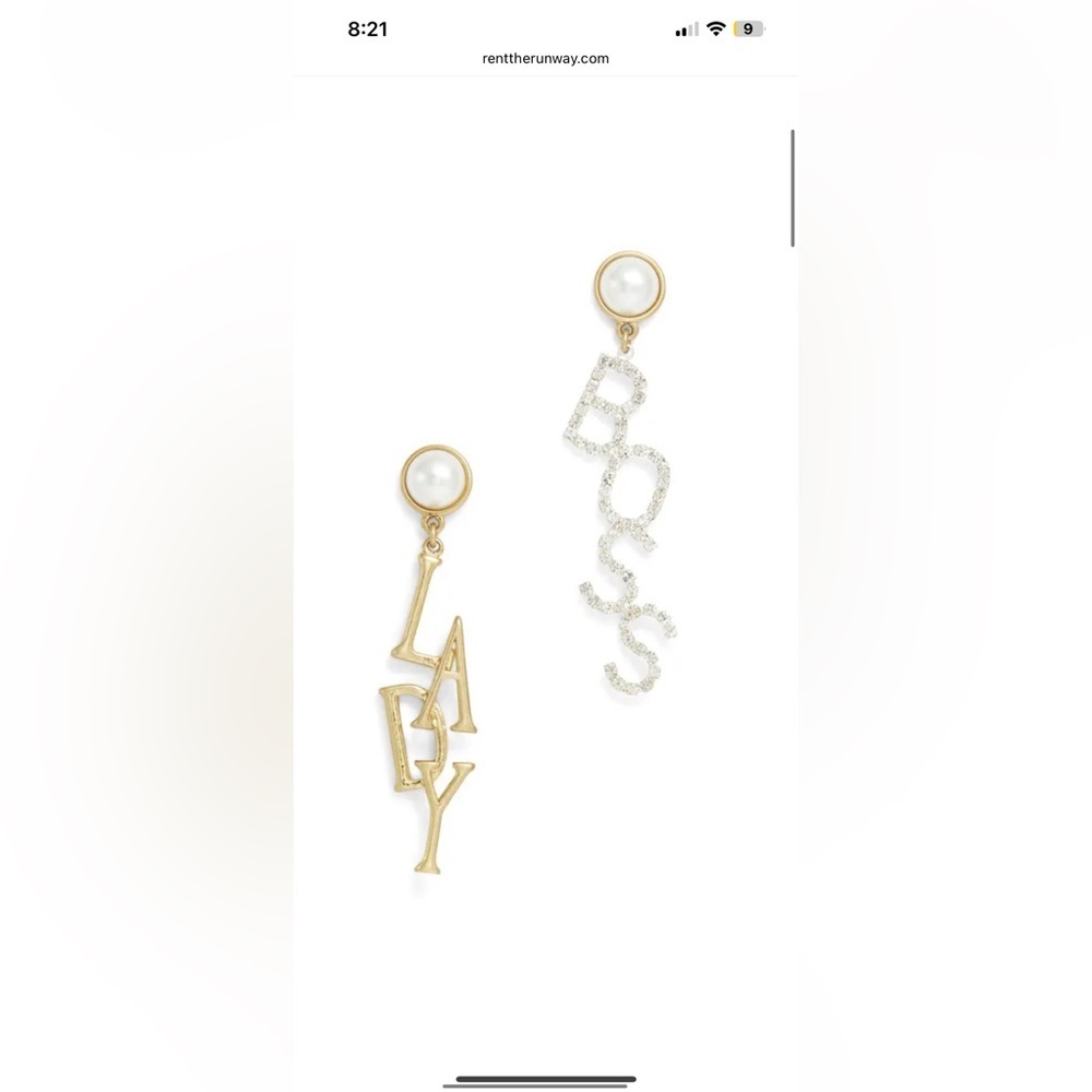 IN SEARCH OF LULU FROST LADY BOSS PEARL EARRINGS
